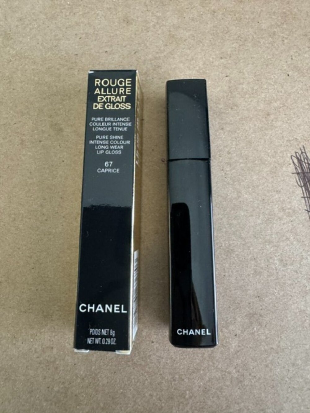 SET OF 2 CHANEL ROUGE ALLURE EXTRAIT DE GLOSS - #67 CAPRICE AND #68 TROUBLANT